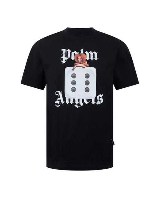 Palm Angels Black Holly Pin Up T-Shirt for men