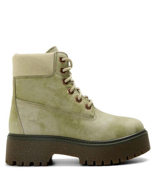 Timberland Green 6 Inch Lace Up Waterproof Flat Ankle Boots