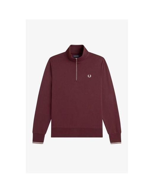 Fred Perry Purple Fredperry Half Zip Top for men
