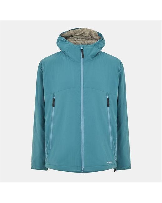 Snow Peak Blue Water-Resistant Adjustable Hood Rain Anorak for men