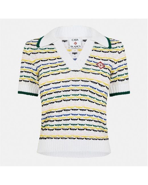 Casablanca Green Short Sleeve Tailored Fit Polo Shirt