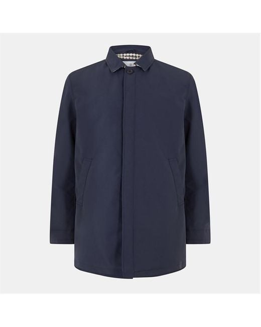 Aquascutum Blue Aquact Mid-Length Weatherproof Trench Coat for men