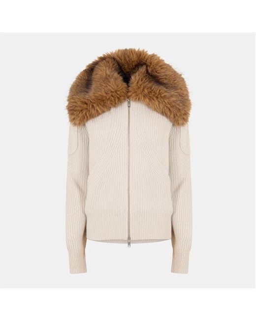 Moose Knuckles Natural Corina Zipped Cardigan
