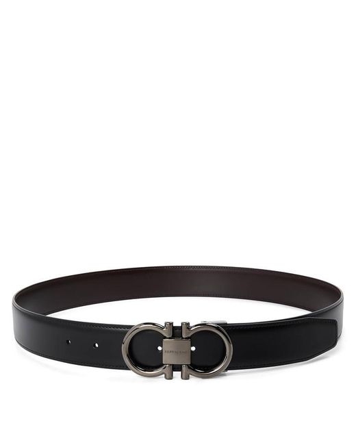 Ferragamo Black Fg Dbl Adjust Belt Sn63 for men