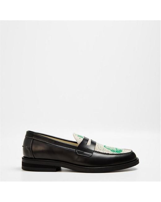 Duke & Dexter Black Casa Duke Penny Loafers for men