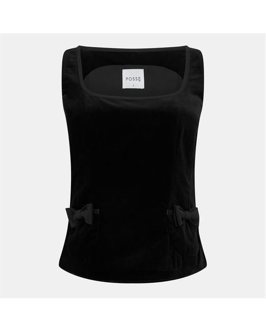 Posse Black Quicy Corset Top