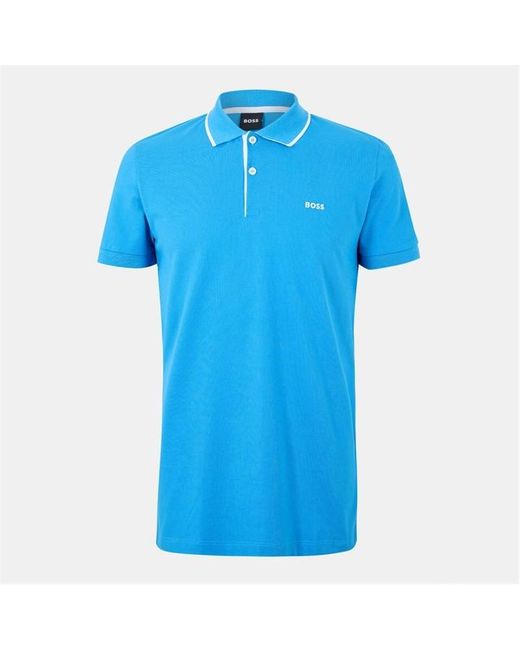 Boss Blue Firenze Short Sleeve Polo Shirt for men