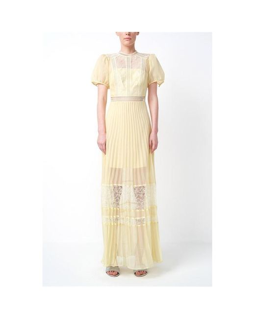 True Decadence Yellow Jewel Neck Short Sleeve Maxi Wrap Dress