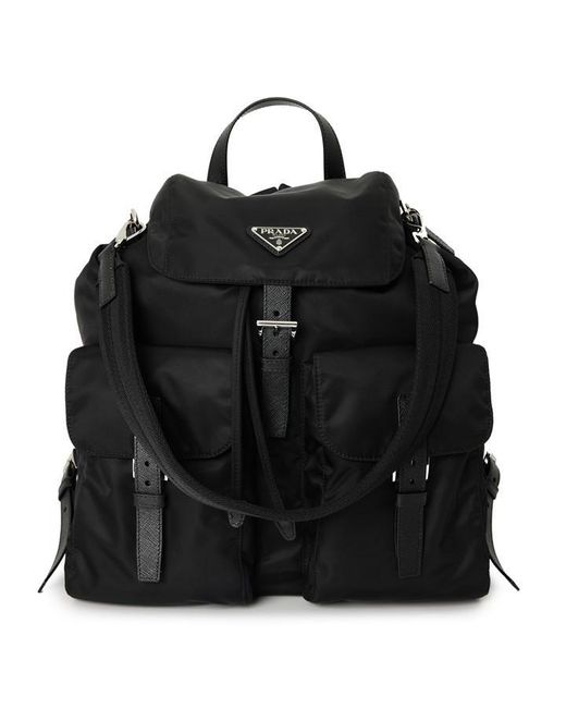 Prada Black Back Pack Sn64 for men
