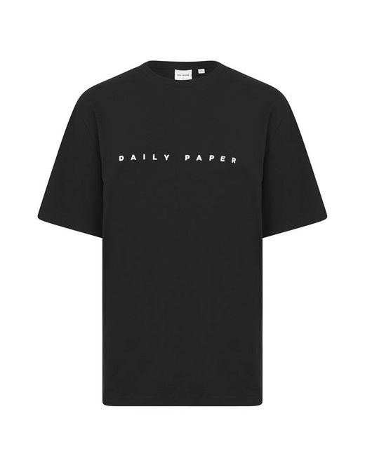 Daily Paper Black Alias Logo T Shirt for men