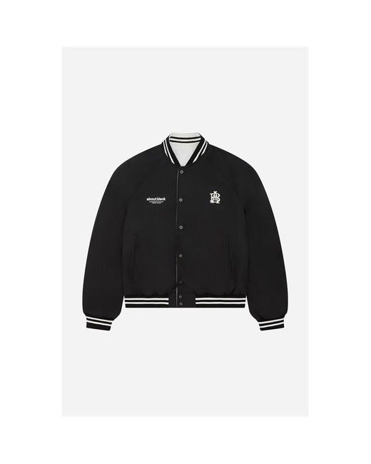 About Blank Black Bomber Jacket for men