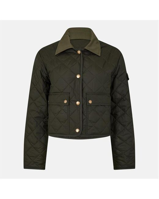 Moncler Green Chitre Long Sleeve Quilted Jacket