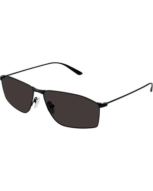 Balenciaga Black Bb0413S Rectangle Sunglasses for men