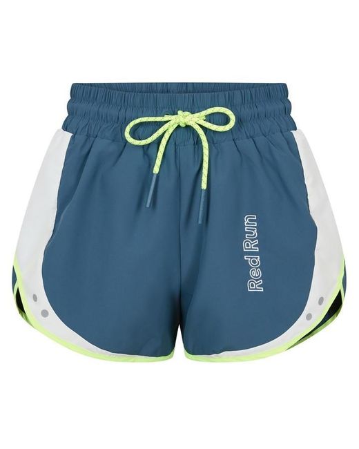 Red Run Blue Colourblock Running Shorts