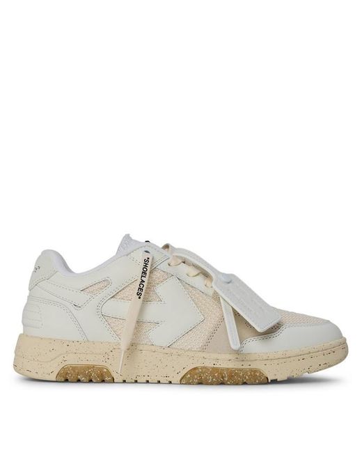 Off-White c/o Virgil Abloh White Slim Low Calfskin Leather Trainers for men