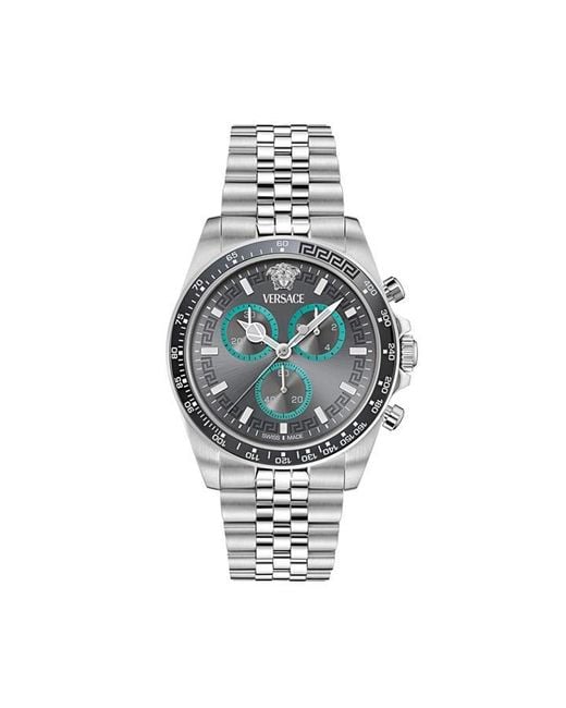 Versace Metallic Stainless Steel Quartz Analogue Watch for men