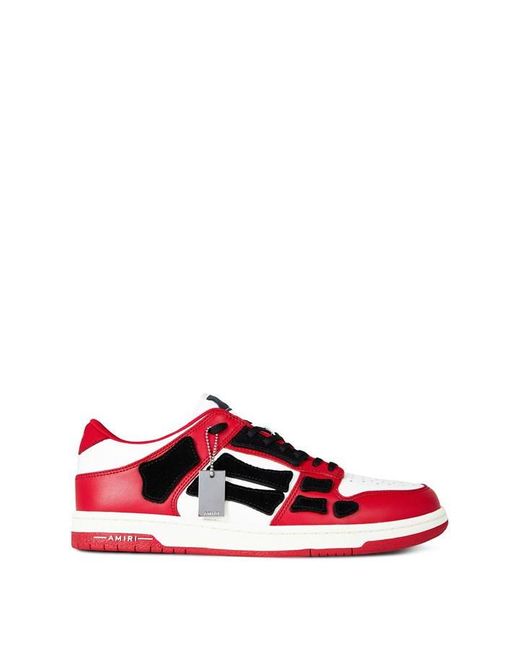 Amiri Red Skeleton Top Low Trainers for men