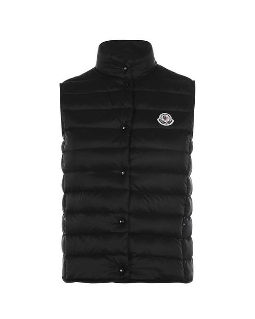 Moncler Black Down Funnel Neck Gilet