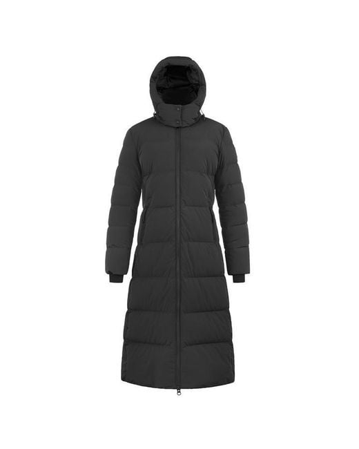 ARCTIC ARMY Black Orca Xlng Puffer Calf Length Hooded Long Sleeve Long Puffer Jacket
