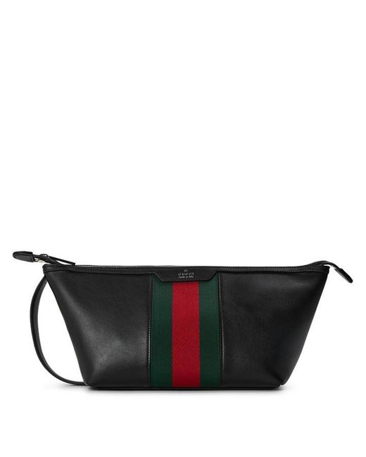Gucci Black Web Wash Bag Sn63 for men