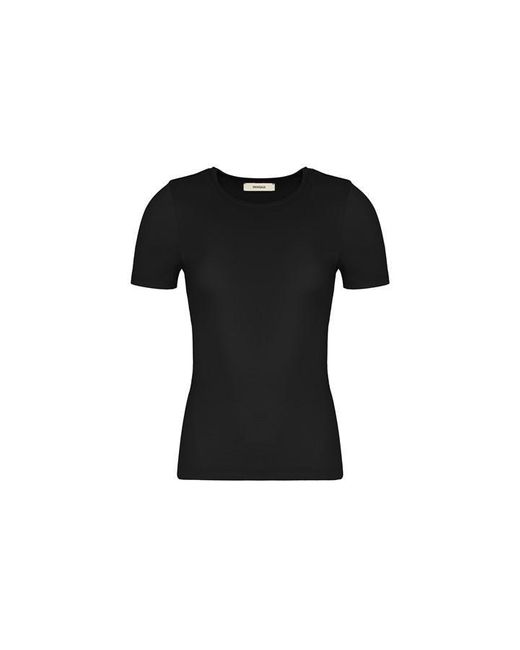 PANGAIA Black Lightweight Rib T-shirt