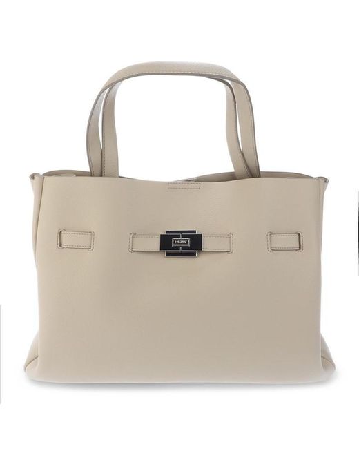 DKNY Natural Bryar Logo Satchel