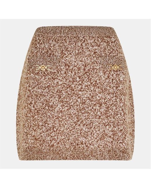 Versace Natural Precision Cut Tailored Mini Skirt