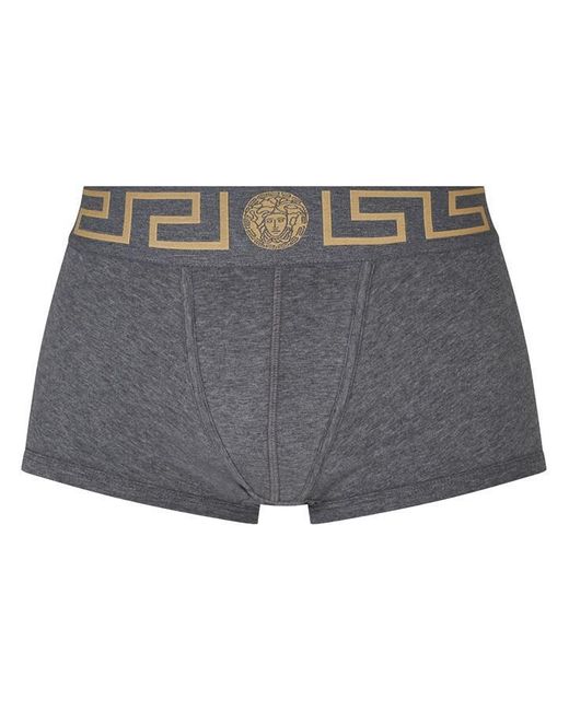 Versace Gray Iconic Low Trunks for men
