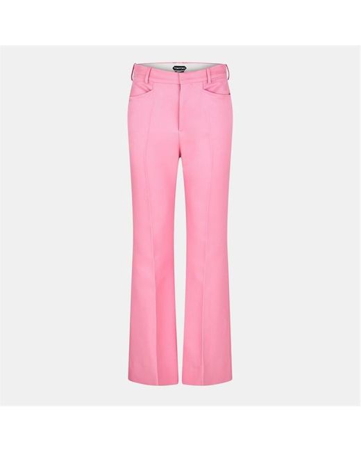 Tom Ford Pink High-Quality Structured Knitted Trousers