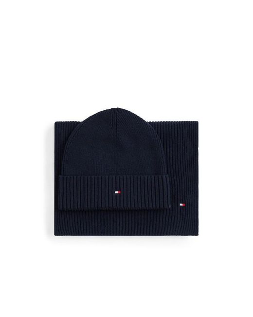 Tommy Hilfiger Blue Flag Beanie & Scarf Gift Pack for men
