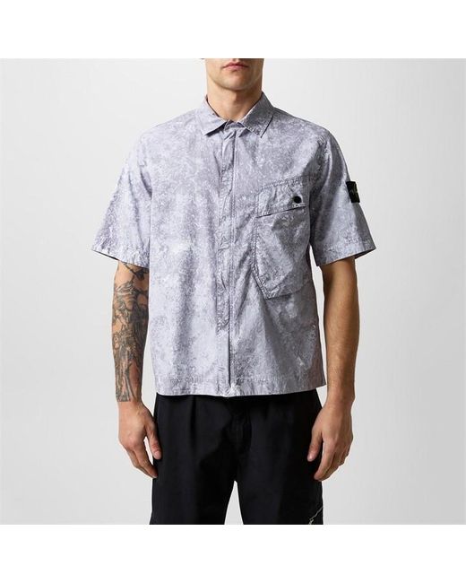 Men Overshirts Flannels Stone Island Overshirt Stone Island Fine