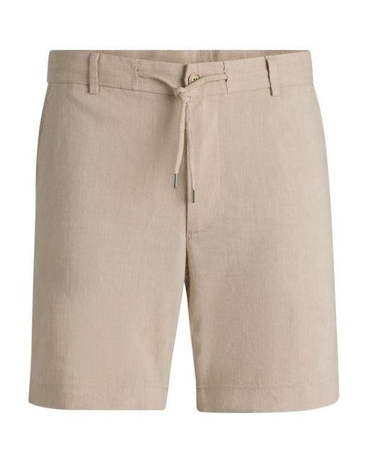 Boss Natural Lightweight Mid Length Chino Shorts for men