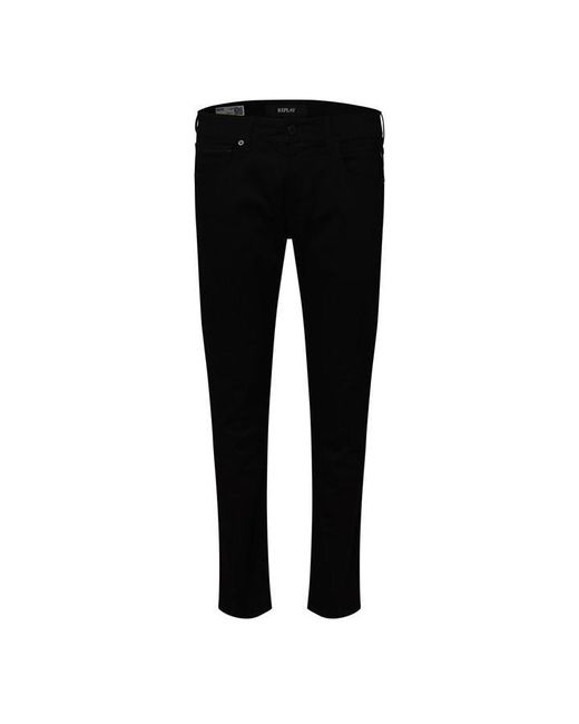 Replay Black Grover Straight-Fit Jeans for men