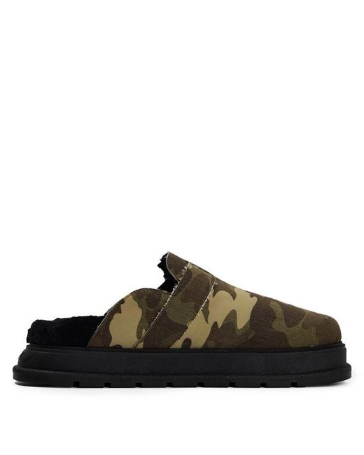 Cole Buxton Black Camo Mule Slippers for men