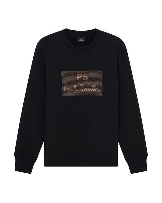 Paul Smith Black Ps Ps Embrod Crew for men