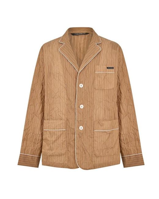 Dolce & Gabbana Brown Long Sleeve Patterned Shirt for men