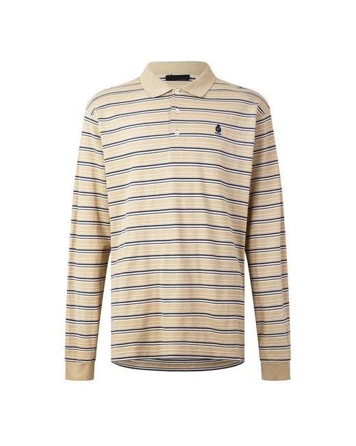 Prada Natural Stripe Ls Polo Sn63 for men