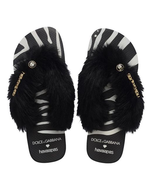 Havaianas Black Animal Print Flip Flops