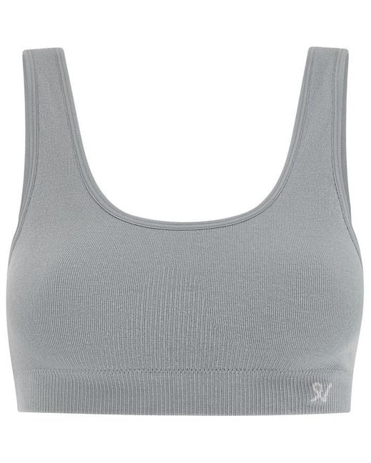Nudea Gray Seamless Crop Top Tencel Seamless