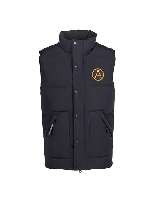 ARCTIC ARMY Blue Sleeveless Stand Collar Gilet for men