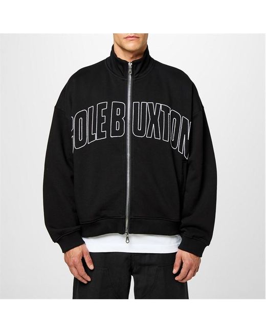 Cole Buxton Black Varsity Track Jacket for men