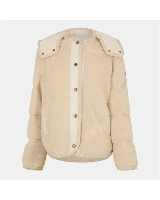 Moncler Natural Cibou Prka Teddy Coat