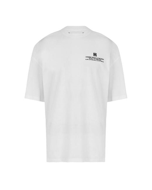Amiri White Hollywood Tee Sn64 for men