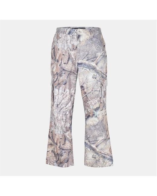 Represent Gray Real Tree Cargo Trousers for men