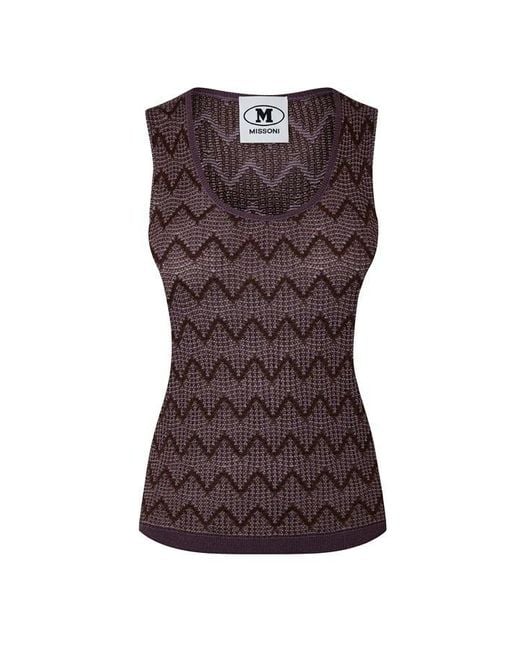 Missoni Brown Knit Tank Top