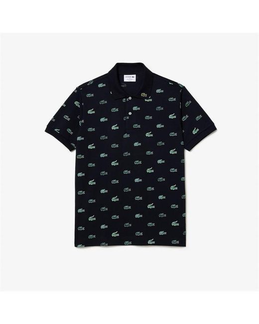 Lacoste Black Crocodile Polo Shirt for men