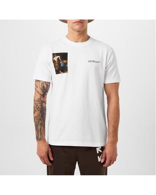 Off-White c/o Virgil Abloh Lute-Print T-Shirt, Caravaggio Artwork