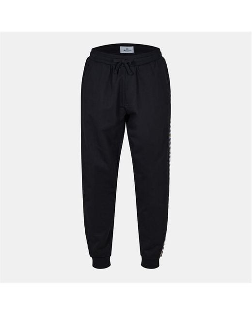 Aquascutum Blue Aquact Tape Closed Hem Fleece Joggers for men