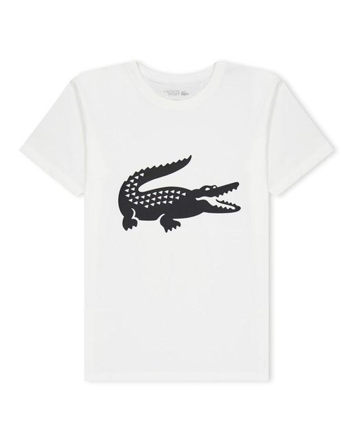 Lacoste White Large Logo T Shirt for men