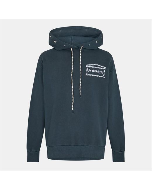 Aries Blue Stumeg Pull Over Hoodie for men